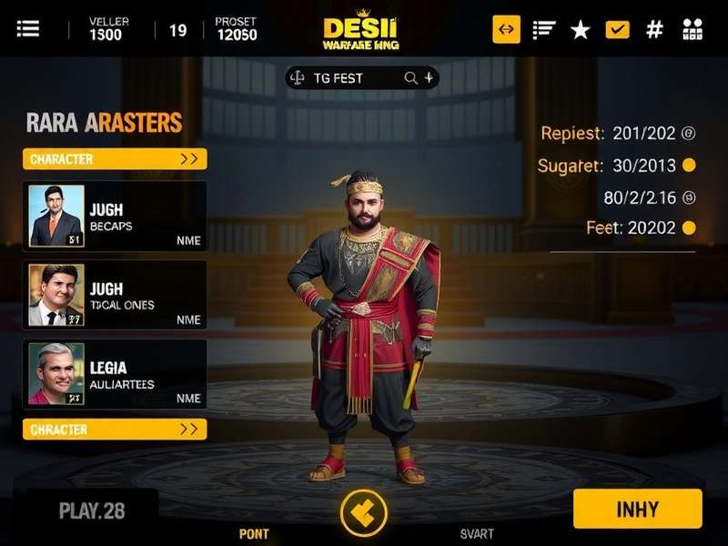 Desi Warfare King character customization